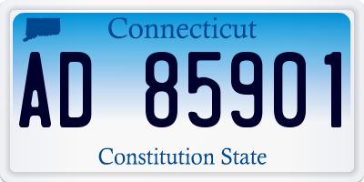CT license plate AD85901
