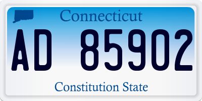 CT license plate AD85902