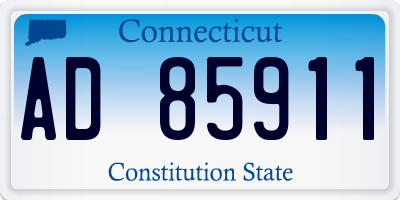 CT license plate AD85911