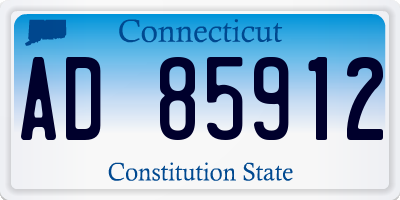 CT license plate AD85912