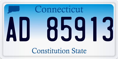 CT license plate AD85913