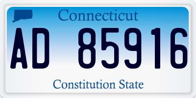 CT license plate AD85916