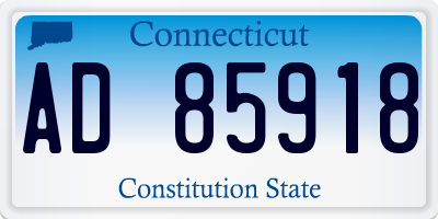 CT license plate AD85918