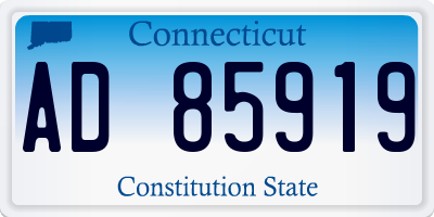 CT license plate AD85919