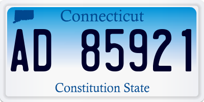 CT license plate AD85921