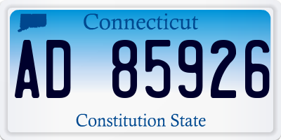 CT license plate AD85926