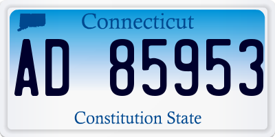 CT license plate AD85953