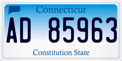 CT license plate AD85963