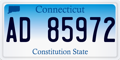 CT license plate AD85972