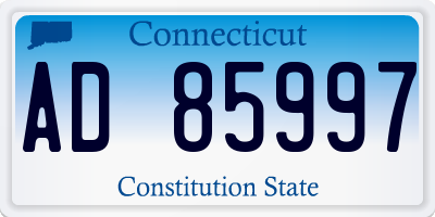 CT license plate AD85997