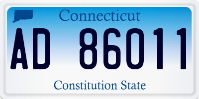 CT license plate AD86011