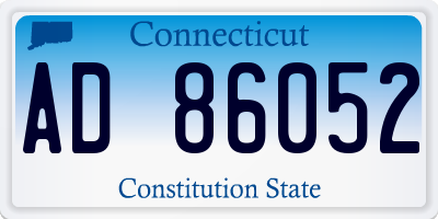 CT license plate AD86052