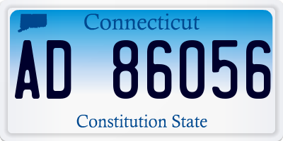 CT license plate AD86056