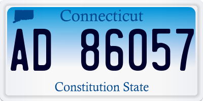 CT license plate AD86057