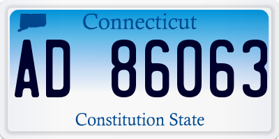 CT license plate AD86063