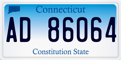 CT license plate AD86064
