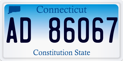 CT license plate AD86067