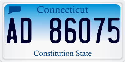 CT license plate AD86075