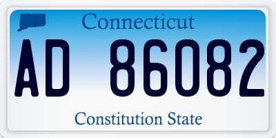 CT license plate AD86082