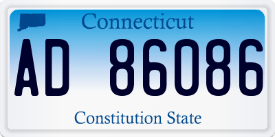 CT license plate AD86086