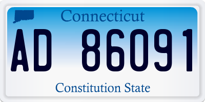 CT license plate AD86091