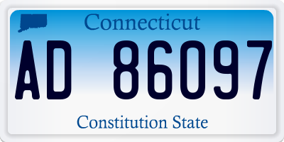 CT license plate AD86097