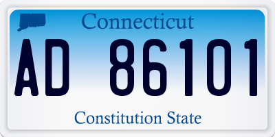 CT license plate AD86101