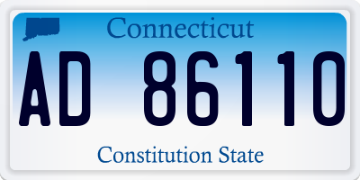 CT license plate AD86110