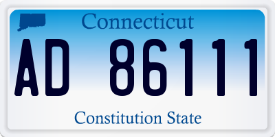 CT license plate AD86111