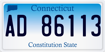 CT license plate AD86113
