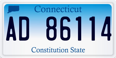 CT license plate AD86114