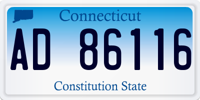 CT license plate AD86116