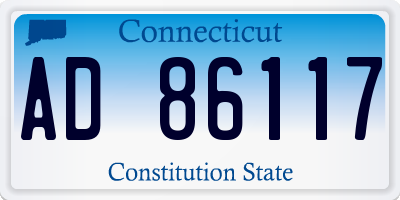CT license plate AD86117
