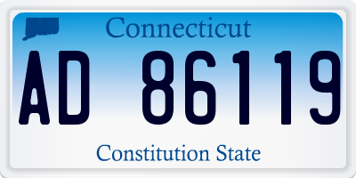 CT license plate AD86119