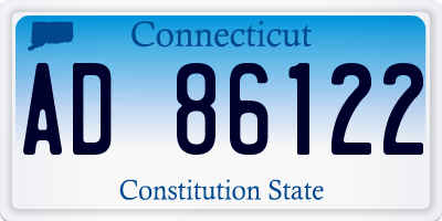 CT license plate AD86122