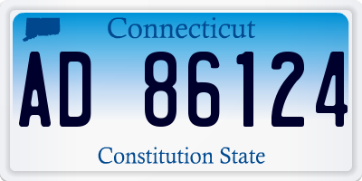 CT license plate AD86124