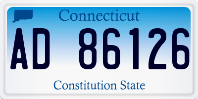 CT license plate AD86126