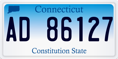 CT license plate AD86127