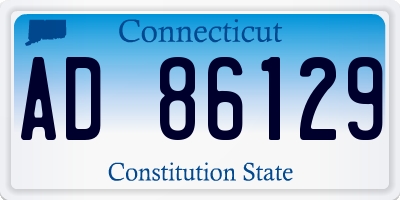 CT license plate AD86129