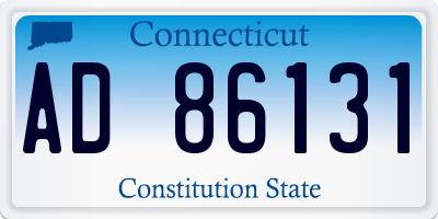CT license plate AD86131