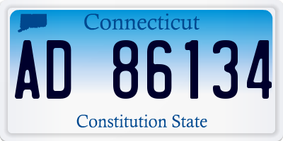 CT license plate AD86134