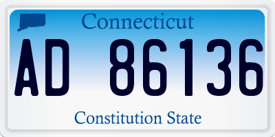 CT license plate AD86136