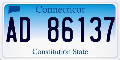 CT license plate AD86137