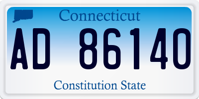CT license plate AD86140