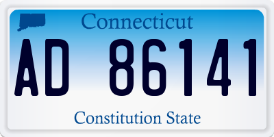 CT license plate AD86141
