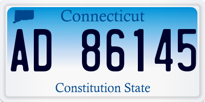 CT license plate AD86145