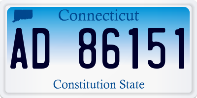 CT license plate AD86151