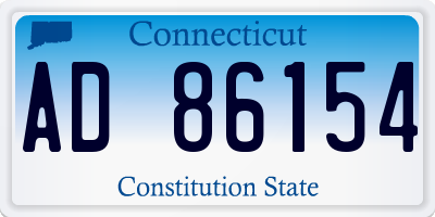 CT license plate AD86154