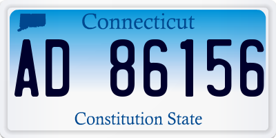 CT license plate AD86156