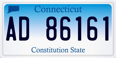 CT license plate AD86161